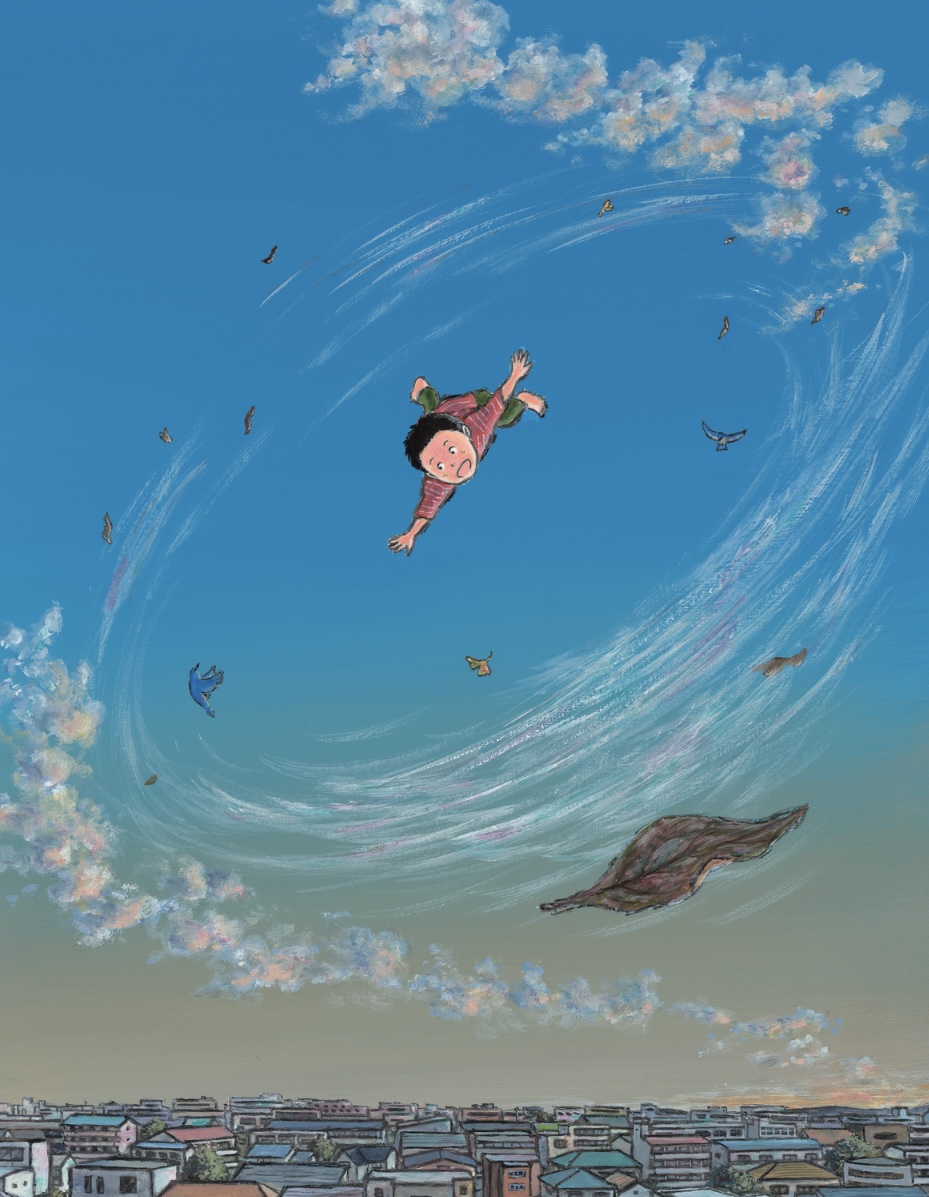 羽尻 利門さん絵本原画展『四角い空のむこうへ』（文：由美村 嬉々／晶文社）